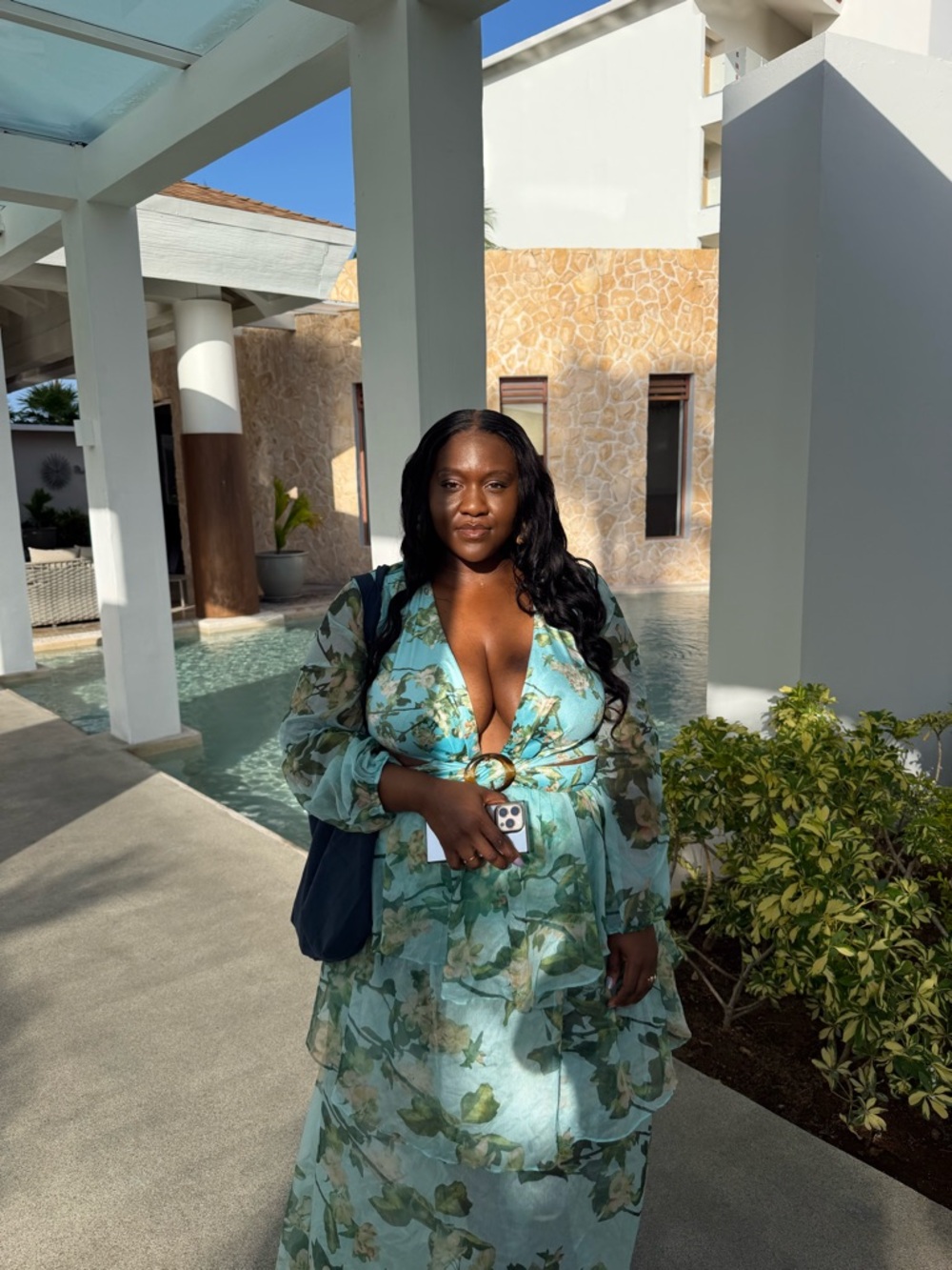 Garden Kisses Maxi Dress Turquoise
 Sheer Plus Size